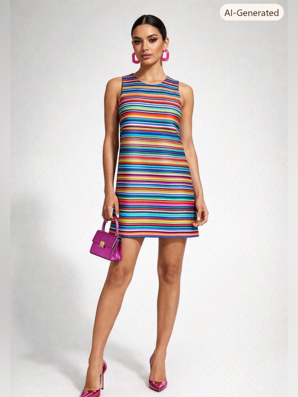 Amanda Uprichard Rainbow Mini Retro Revival Barbiecore Maximalist